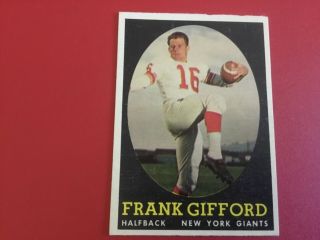 1958 Topps Football No.  73 Frank Gifford