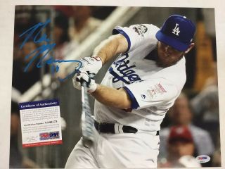 Max Muncy Dodgers Star Signed 11x14 Home Run Derby Photo Psa / Dna 8a46173