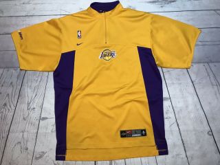 Vintage Nike Los Angeles Lakers Warm Up Jersey Mens Large Kobe Bryant Nba Shaq
