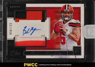 2018 Panini One Baker Mayfield Rookie Rc Auto 3 - Clr Patch /125 52 (pwcc)