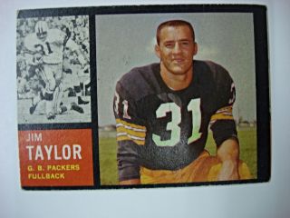 1962 Topps Football Jim Taylor Green Bay Packers 66