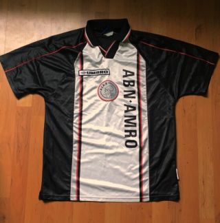 Vintage Umbro Ajax Amsterdam 1998/99 Xl Away Soccer Jersey Size Large Holland