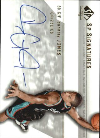2003 - 04 Sp Authentic Signatures Grizzlies Basketball Card Dja Dahntay Jones