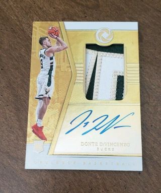 2018 - 19 Panini Opulence Donte Divincenzo Rookie Patch Autograph Holo Gold 1/10