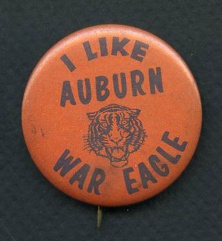 Vintage Auburn War Eagle Booster Button 365664 (kycards)