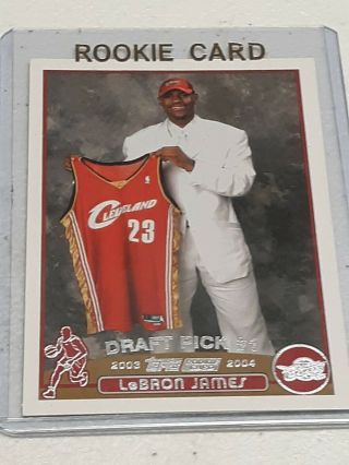 2003 - 2004 Topps Lebron James Rookie Card 1 Draft Pick