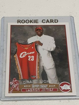 2003 - 2004 Topps LeBron James Rookie Card 1 Draft Pick 8