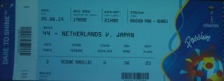 Ticket Names Womens World Cup 2019 Netherlands V Japan Nippon Match 44