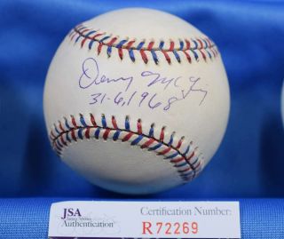 Denny Mclain Jsa Cert Hand Signed 1995 All Star Autograph Baseball