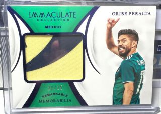 2018 - 19 Panini Immaculate Oribe Peralta 2 Color Logo Jersey Patch /25 Sapphire