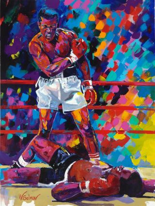 Muhammad Ali Liston Fine - Art Canvas Artwork Signed By Artist,  Winford