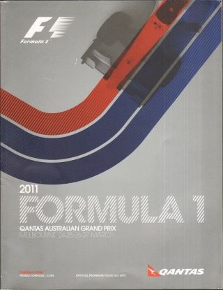 2011 Australian Grand Prix F1 Race Program - Vettel,  Hamilton