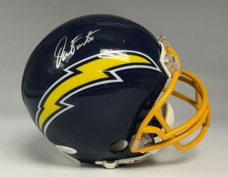 Dan Fouts Signed Chargers Mini Helmet Autographed Auto Jsa Witnessed Hof