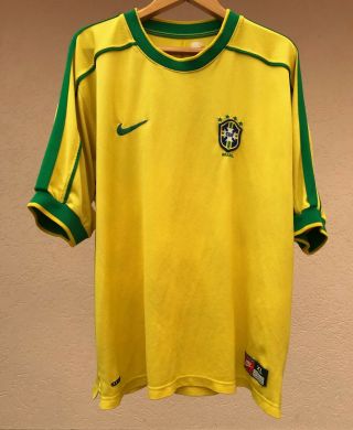 Brazil National Team 1998/2000 Home Football Soccer Shirt Jersey Camiseta Nike