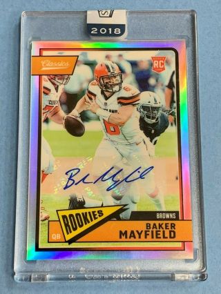 Baker Mayfield 2018 Panini Honors Classics Rc Rookie Auto Prizm 37/49 Sp Browns