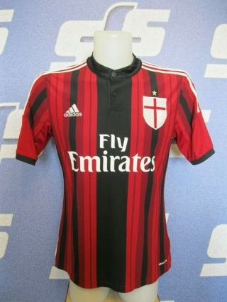 Ac Milan 2014/2015 Home Size M Adidas Football Soccer Shirt Jersey Maillot