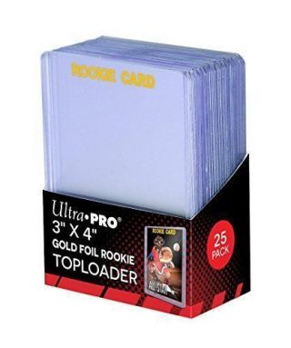 (50) - Ultra Pro 3 " X 4 " Rookie Gold Toploader 25ct