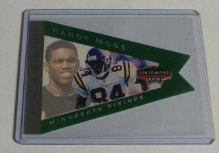R13,  707 - Randy Moss - 1998 Playoff Contenders - Pennant Rookie - Green - 55