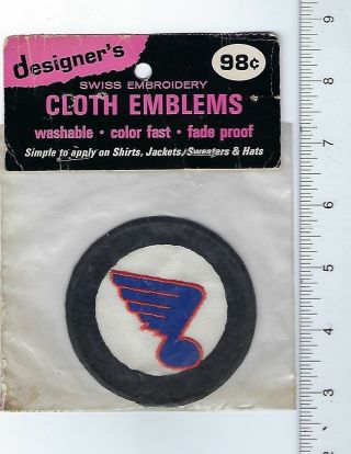 Vintage Early 1970s St Louis Blues 3 " Patch In