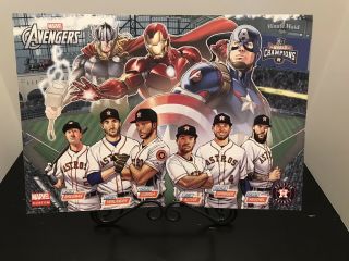 Houston Astros Sga 2018 Marvel Avengers Litho Poster Game Giveaway