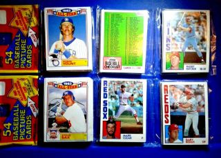 2 Topps 1984 Baseball Rack Packs - Yount,  Oliver,  Watson,  Sax N More