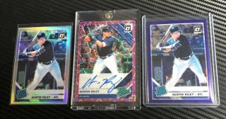 2019 Donruss Optic Austin Riley Rated Prospect Auto,  Rated Rookie /125 & Insert