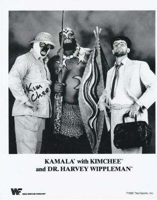 Wwe Wwf Wrestling Kimchee W/kamala Autographed Signed 8x10 Photo