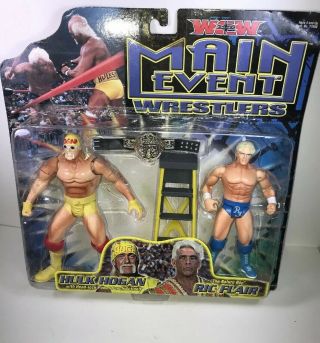 Wcw Main Event Wrestlers Hulk Hogan And Ric Flair.  Toy Biz Year 2000