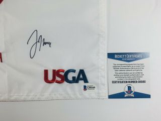 JUSTIN THOMAS SIGNED AUTOGRAPHED 2019 US OPEN PIN FLAG PEBBLE BEACH BAS 2