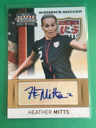 2012 Americana Heather Mitts Autograph Auto Usa Olympic D 55/159 Soccer