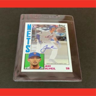 Jeff Mcneil Autographed Rookie Card Topps 2019