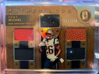Sony Michel 2019 Gold Standard Mother Lode Five Patch 051/149,  Ml - 10 Patriots