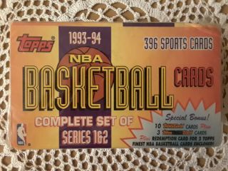 1993 - 94 Topps Nba Basketball Complete Factory Set Series 1 & 2 396 Cards