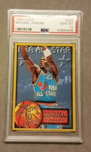 Michael Jordan 1996 - 97 Fleer 282 Nba All Star Psa 10 Gem Low Pop Of 18
