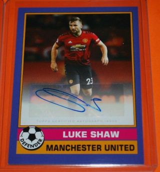Luke Shaw 2019 Topps On Demand Premier League Inspired ‘77 Autograph Man United