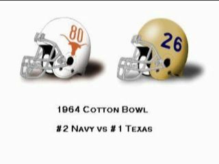 1964 Cotton Bowl Game Dvd Texas Vs Navy Roger Staubach