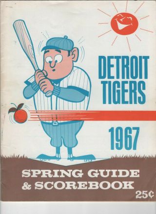 1967 Detroit Tigers V Baltimore Orioles Spring Training Program,