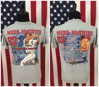 Vtg 90s Mark Mcgwire St Louis Cardinals T - Shirt Men 