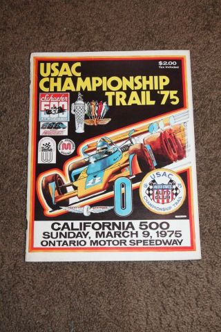 1975 California 500 Program - Ontario Motor Speedway