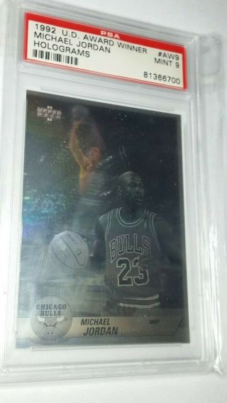 Michael Jordan - Psa 9 - 1992 - 93 Upper Deck Award Winner Aw9 Chicago Bulls