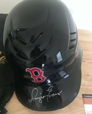Dwight Evans Signed Boston Red Sox Fs Authentic Batting Helmet Jsa/da Dual Cert