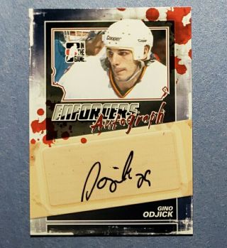 2011 - 12 Itg Enforcers,  Gino Odjick,  Vancouver Canucks,  Auto Autograph