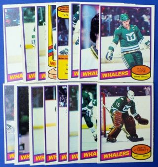 1980 - 81 O - Pee - Chee Hartford Whalers Team Set Opc Hockey Nm - Mt,