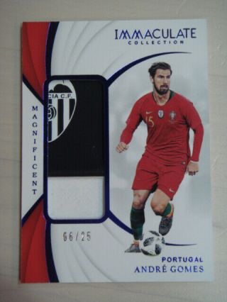 2018 - 19 Immaculate Soccer Andre Gomes Team Logo Patch 06/25 Portugal