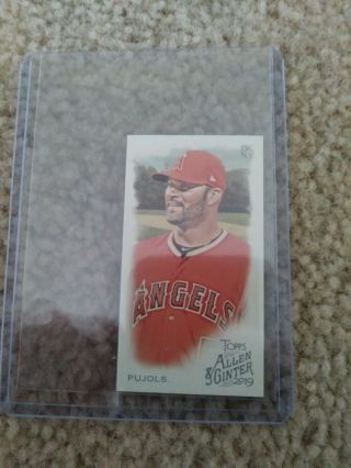 2019 Topps Allen & Ginter Albert Pujols Sp Mini From Rip Card 353 Red Jersey