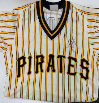 Autographed Joy Enriquez Celebrity All - Star Game Pittsburgh Pirates Jersey 4