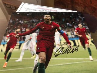 Cristiano Ronaldo Hand Signed 10 X 8 Photo - Autograph &