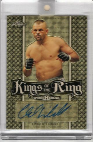 2018 Leaf Metal Sports Heroes Kings Of The Ring Gold Chuck Liddell 1/1