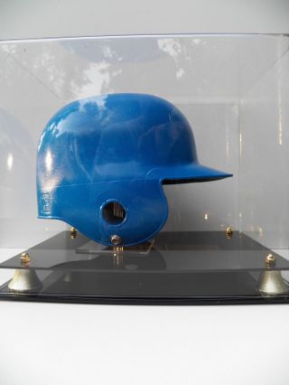 Baseball Batting Helmet Acrylic Display Case 85 Uv Filtering Two Black Base