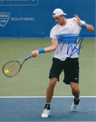 John Isner Autographed Signed 8 " X10 " Tennis Photo W/